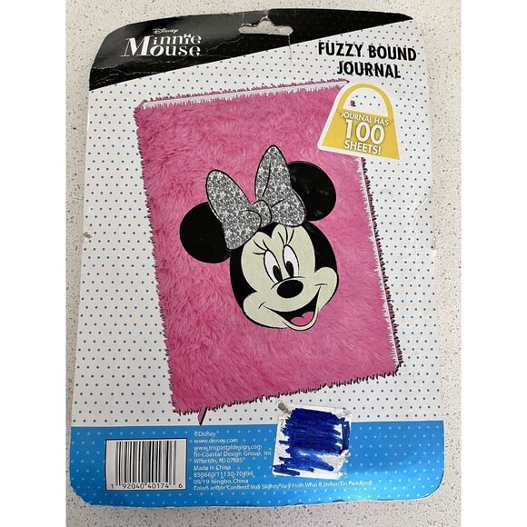Disney Minnie Mouse Pink Fuzzy Bound Journal100 Sheets New in Package - Picture 4 of 5